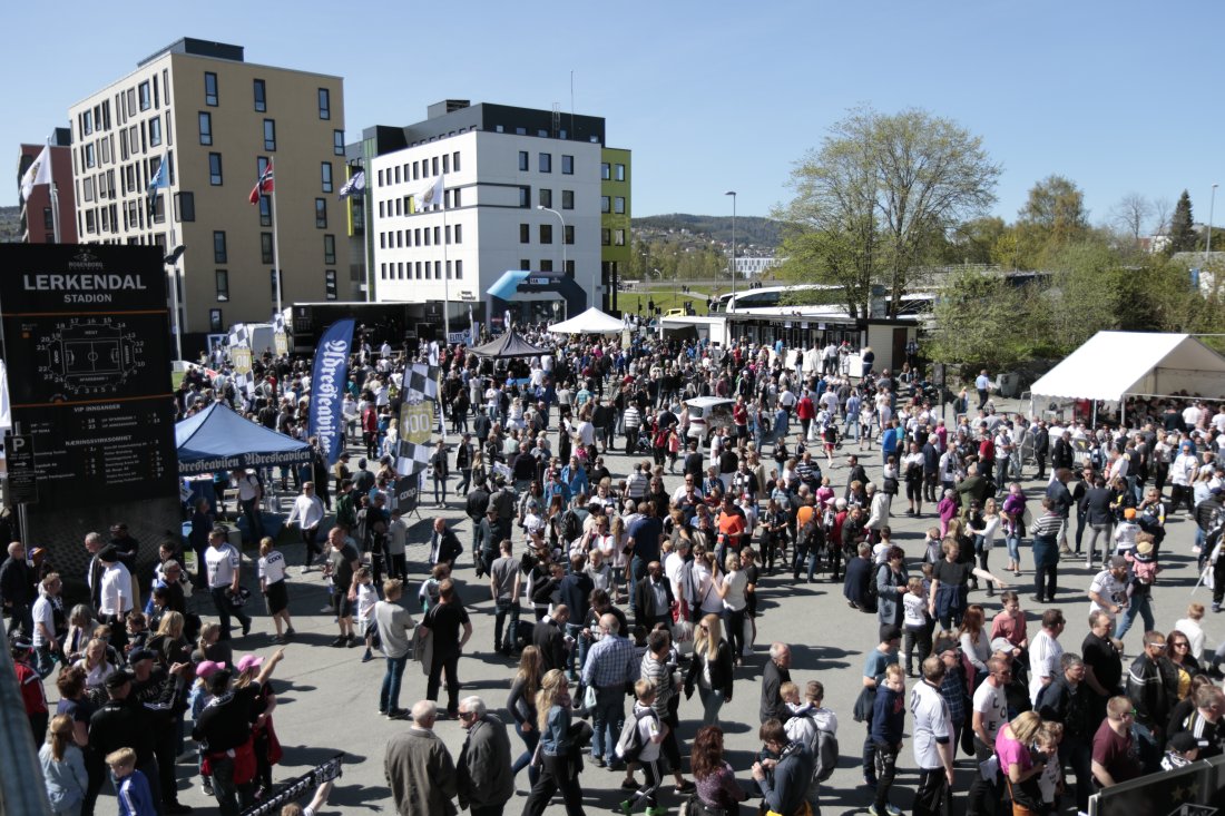 Slik så det ut i Fanzone på Lerkendal den 16. mai